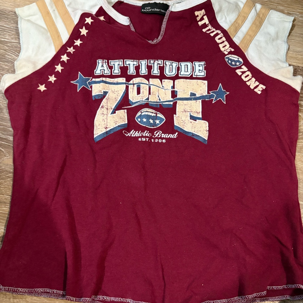 Vintage No Boundaries Red Attitude Zone women top
